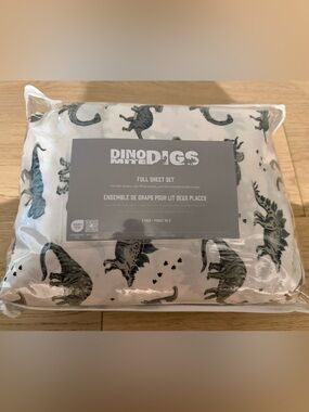 🦖Dino Mite Full Sheet Set 2-Pack Kids Dinosaur Bedding OEKO-TEX Two Sets In One!